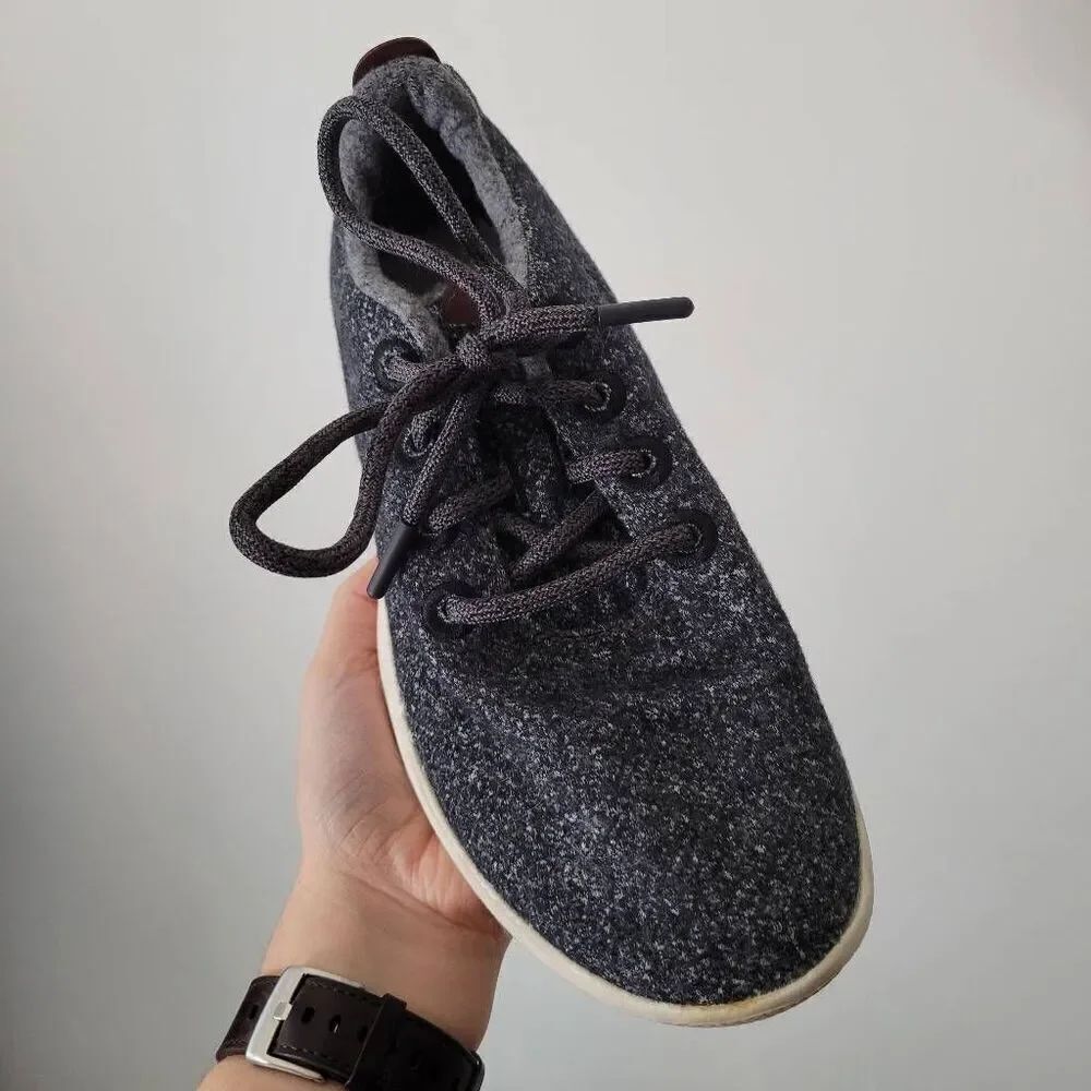 Allbirds Women’s Wool Runner Mizzles W9 Charcoal Gray Water-Repellent Merino Lac